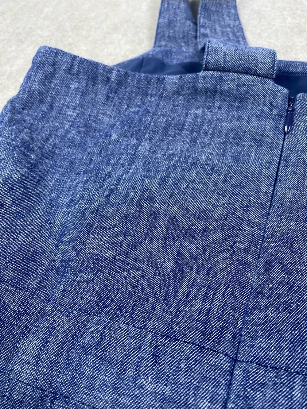 Banana Republic Linen Cotton Chambray Wide Leg Jumpsuit Blue Size 4